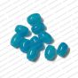 ECMGLBEAD129-6mm-x-4mm-Agenta-Blue-Transparent-Oval-Shape-Shiny-Glass-Beads