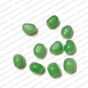 ECMGLBEAD13-8mm-x-10mm-Neon-Green-Transparent-Corn-Shape-Shiny-Glass-Beads