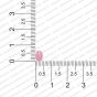 ECMGLBEAD134-6mm-x-4mm-Baby-Pink-Transparent-Oval-Shape-Shiny-Glass-Beads RV