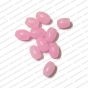 ECMGLBEAD134-6mm-x-4mm-Baby-Pink-Transparent-Oval-Shape-Shiny-Glass-Beads