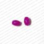 ECMGLBEAD135-6mm-x-4mm-Magenta-Pink-Transparent-Oval-Shape-Shiny-Glass-Beads V1