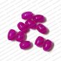 ECMGLBEAD135-6mm-x-4mm-Magenta-Pink-Transparent-Oval-Shape-Shiny-Glass-Beads