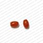 ECMGLBEAD138-6mm-x-4mm-Orange-Transparent-Oval-Shape-Shiny-Glass-Beads V1