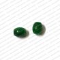 ECMGLBEAD140-8mm-x-6mm-Forest-Green-Transparent-Oval-Shape-Shiny-Glass-Beads V1