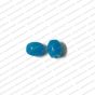 ECMGLBEAD142-8mm-x-6mm-Agenta-Blue-Transparent-Oval-Shape-Shiny-Glass-Beads V1