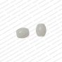 ECMGLBEAD144-8mm-x-6mm-White-Transparent-Oval-Shape-Shiny-Glass-Beads V1