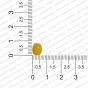 ECMGLBEAD145-8mm-x-6mm-Sunshine-Yellow-Transparent-Oval-Shape-Shiny-Glass-Beads RV