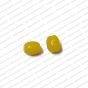 ECMGLBEAD145-8mm-x-6mm-Sunshine-Yellow-Transparent-Oval-Shape-Shiny-Glass-Beads V1