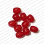 ECMGLBEAD149-8mm-x-6mm-Red-Transparent-Oval-Shape-Shiny-Glass-Beads