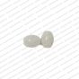 ECMGLBEAD155-10mm-x-8mm-White-Transparent-Oval-Shape-Shiny-Glass-Beads V1