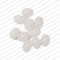 ECMGLBEAD155-10mm-x-8mm-White-Transparent-Oval-Shape-Shiny-Glass-Beads