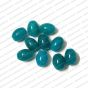 ECMGLBEAD158-10mm-x-8mm-Sea-Green-Transparent-Oval-Shape-Shiny-Glass-Beads