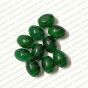 ECMGLBEAD159-10mm-x-8mm-Forest-Green-Transparent-Oval-Shape-Shiny-Glass-Beads