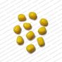 ECMGLBEAD16-8mm-x-10mm-Lime-Yellow-Opaque-Corn-Shape-Shiny-Glass-Beads