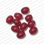 ECMGLBEAD164-10mm-x-8mm-Maroon-Transparent-Oval-Shape-Shiny-Glass-Beads