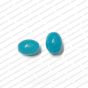 ECMGLBEAD165-10mm-x-8mm-Agenta-Blue-Transparent-Oval-Shape-Shiny-Glass-Beads V1