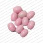ECMGLBEAD167-10mm-x-8mm-Baby-Pink-Transparent-Oval-Shape-Shiny-Glass-Beads