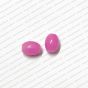 ECMGLBEAD168-10mm-x-8mm-Candy-Pink-Transparent-Oval-Shape-Shiny-Glass-Beads V1