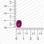 ECMGLBEAD170-10mm-x-8mm-Magenta-Pink-Transparent-Oval-Shape-Shiny-Glass-Beads RV
