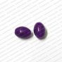 ECMGLBEAD172-14mm-x-10mm-Drak-Purple-Opaque-Oval-Shape-Shiny-Glass-Beads V1