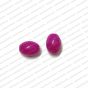 ECMGLBEAD175-14mm-x-10mm-Magenta-Pink-Transparent-Oval-Shape-Shiny-Glass-Beads V1