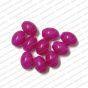 ECMGLBEAD175-14mm-x-10mm-Magenta-Pink-Transparent-Oval-Shape-Shiny-Glass-Beads