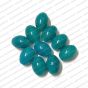 ECMGLBEAD179-14mm-x-10mm-Sea-Green-Transparent-Oval-Shape-Shiny-Glass-Beads