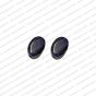 ECMGLBEAD18-8mm-x-10mm-Indigo-Transparent-Corn-Shape-Shiny-Glass-Beads V1
