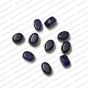 ECMGLBEAD18-8mm-x-10mm-Indigo-Transparent-Corn-Shape-Shiny-Glass-Beads