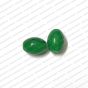 ECMGLBEAD180-14mm-x-10mm-Forest-Green-Transparent-Oval-Shape-Shiny-Glass-Beads V1