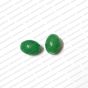 ECMGLBEAD181-14mm-x-10mm-Leaf-Green-Transparent-Oval-Shape-Shiny-Glass-Beads V1