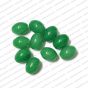 ECMGLBEAD181-14mm-x-10mm-Leaf-Green-Transparent-Oval-Shape-Shiny-Glass-Beads