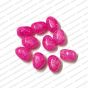 ECMGLBEAD186-8mm-x-10mm-Neon-Pink-Transparent-Corn-Shape-Shiny-Glass-Beads