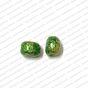 ECMGLBEAD192-8mm-x-12mm-Green-Texture-Corn-Shape-Shiny-Glass-Beads V1