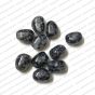 ECMGLBEAD193-8mm-x-12mm-Grey-Texture-Corn-Shape-Shiny-Glass-Beads