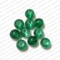ECMGLBEAD199-6mm-Dia-Forest-Green-Transparent-Round-Shape-Shiny-Glass-Beads