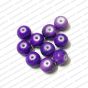 ECMGLBEAD219-8mm-Dia-Dark-Purple-Opaque-Round-Shape-Shiny-Glass-Beads