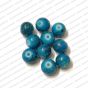 ECMGLBEAD220-8mm-Dia-Agenta-Blue-Texture-Round-Shape-Shiny-Glass-Beads