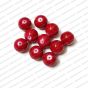 ECMGLBEAD233-12mm-Dia-Red-Opaque-Round-Shape-Shiny-Glass-Beads