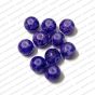 ECMGLBEAD242-10mm-Dia-Dark-Purple-Texture-Round-Shape-Shiny-Glass-Beads