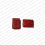 ECMGLBEAD255-11mm-x-16mm-Red-Transparent-Rectangle-Shape-Shiny-Glass-Beads V1