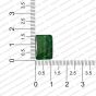 ECMGLBEAD258-11mm-x-16mm-Forest-Green-Transparent-Rectangle-Shape-Shiny-Glass-Beads RV