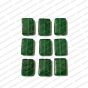 ECMGLBEAD258-11mm-x-16mm-Forest-Green-Transparent-Rectangle-Shape-Shiny-Glass-Beads