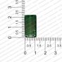 ECMGLBEAD264-11mm-x-22mm-Forest-Green-Transparent-Rectangle-Shape-Shiny-Glass-Beads RV