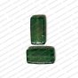 ECMGLBEAD264-11mm-x-22mm-Forest-Green-Transparent-Rectangle-Shape-Shiny-Glass-Beads V1