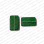 ECMGLBEAD271-14mm-x-24mm-Forest-Green-Transparent-Rectangle-Shape-Shiny-Glass-Beads V1