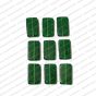 ECMGLBEAD271-14mm-x-24mm-Forest-Green-Transparent-Rectangle-Shape-Shiny-Glass-Beads