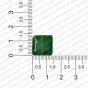 ECMGLBEAD277-14mm-x-14mm-Forest-Green-Transparent-Square-Shape-Shiny-Glass-Beads RV