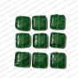 ECMGLBEAD277-14mm-x-14mm-Forest-Green-Transparent-Square-Shape-Shiny-Glass-Beads