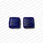 ECMGLBEAD278-14mm-x-14mm-Royal-Blue-Transparent-Square-Shape-Shiny-Glass-Beads V1